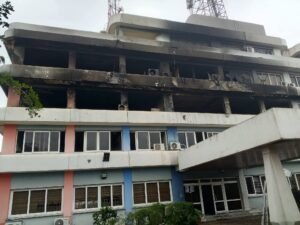 SIC Building in Takoradi on fire