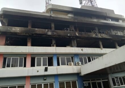 SIC Building in Takoradi on fire