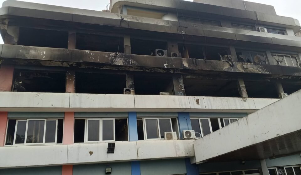 SIC Building in Takoradi on fire