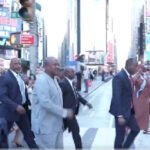 President John Dramani Mahama walking on the streets of New York get reactions