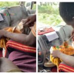 Video of Truck Mate Cooking Jollof Rice Inside Moving Truck Pops Up