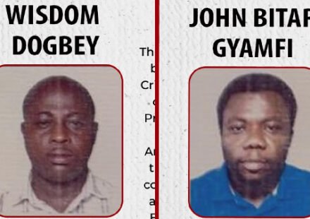 Wisdom Dogbey and John Bitar Gyamfi declared Wanted by EOCO