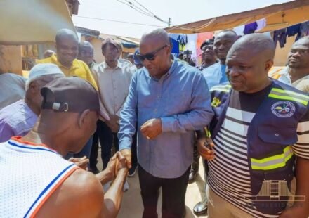 President Mahama Visits Hohoe Flood Victims After Bridge Collapse
