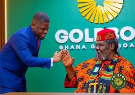 Pete Edochie Pays Courtesy Call On GoldBod CEO Sammy Gyamfi During Ghana Legacy Project Visit