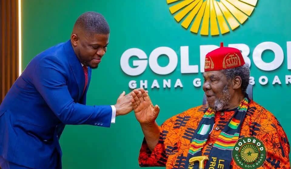 Pete Edochie Pays Courtesy Call On GoldBod CEO Sammy Gyamfi During Ghana Legacy Project Visit